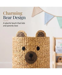 Best Choice Products Kids Large Bear Laundry Hamper, Handwoven Basket, Nursery and Kids Room Storage, 26 Gallon