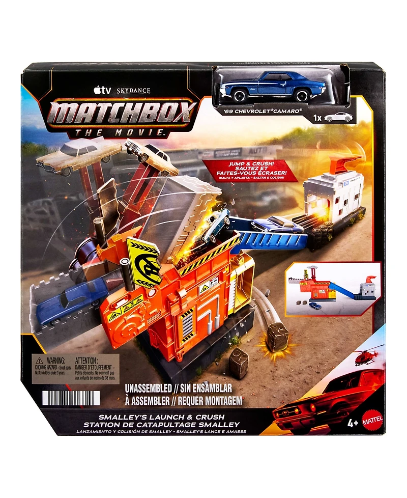 Matchbox 1:64 Scale The Movie Smalley's Launch & Crush Playset, Ages 4+