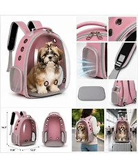 ProMounts Breathable Transparent Pet Carrier Bag for Cats and Small Dogs – Portable Space Capsule with Zipper, Ideal for Travel and Outdoor Adventures