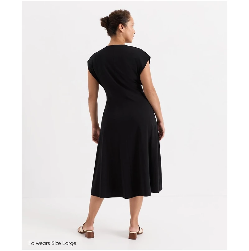 Pact Women's Cotton Jersey V-Neck Twist Dress Made with Organic