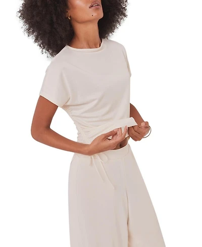Mint Velvet Women's Jersey Ruched Tie Detail Top