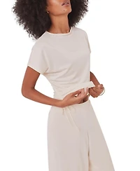 Mint Velvet Women's Jersey Ruched Tie Detail Top