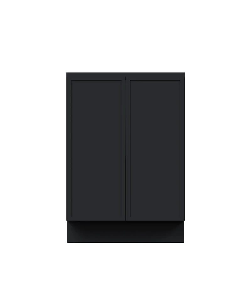 Boyel Living 24" Wide Full Height Door Base Cabinet, Ready to Assemble Kitchen Cabinet with Solid Wood Frame, Soft-Close Slides and Hinges