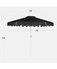 Best Choice Products 7.5feet Patio Market Umbrella with Wavy Trim, Fade-Resistant, Crank and Tilt