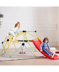 Slickblue Geometric Climbing Dome with Slide, 72" x 96" x 36", For 2-3 Kids, Ages 3-9