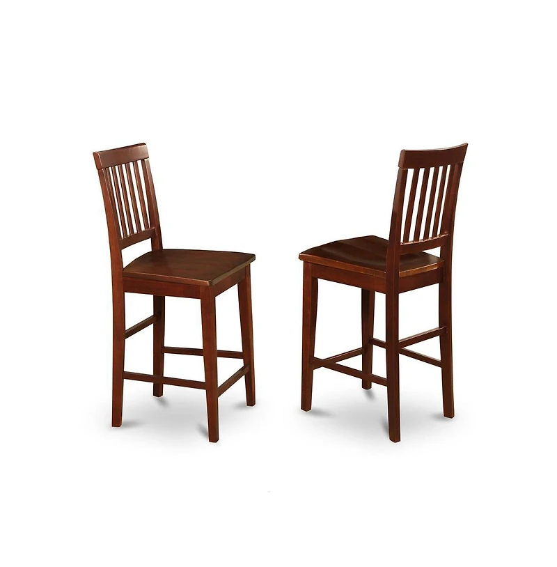 East West Furniture 5 Piece counter height pub set-pub Table and 4 Dining Chairs.