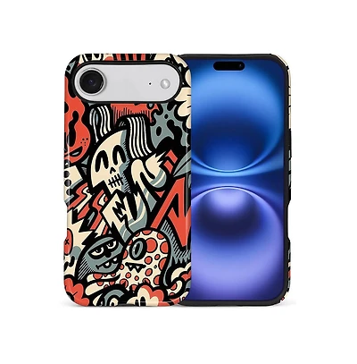 Lisen Phone Case Compatible with Apple iPhone Air, 2-Layer Durable, Skull Riot