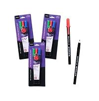 Sakura Gelly Roll Uv Pen - Uv Gel Ink Pen with Uv Keychain Flashlight - 9 Pens, 3 Lights