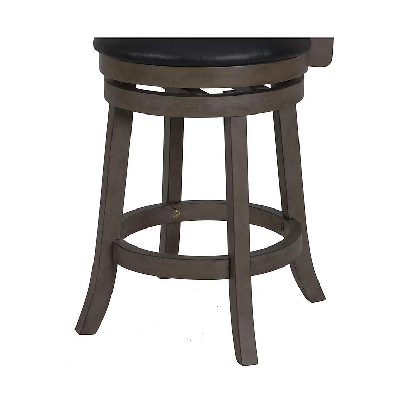 New Classic Furniture Manchester Wood Swivel Counter Stool with Pu Seat
