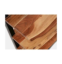 Jofran Nature's Edge Solid Acacia 3 Shelf Bookcase