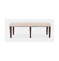 Jofran Fairview Transitional 52" Backless Upholstered Dining Bench
