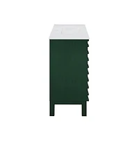 Swiss Madison Cascade 36" Freestanding Bathroom Vanity in Green Oak with Sink Top