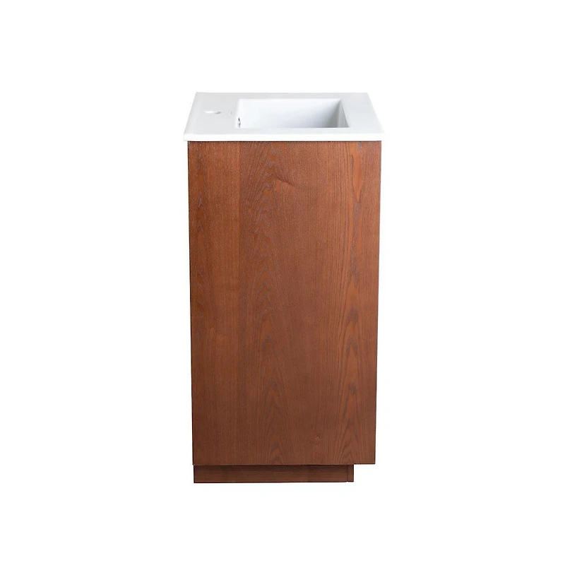Swiss MadisonDaxton 24" Freestanding Bathroom Vanity in Brown Oak with Sink Top