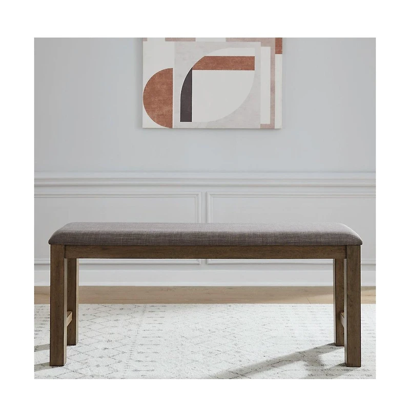 Liberty Furniture Brook Bay Upholstered Counter Height Bench for Dining Room
