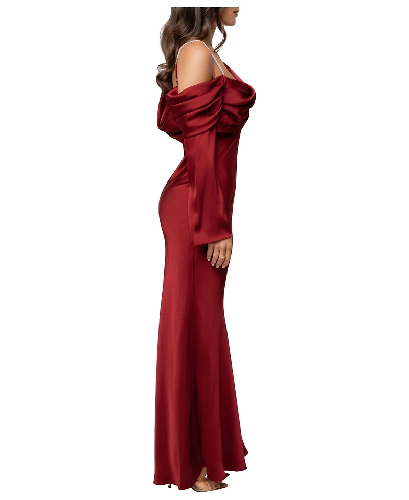 Jluxlabel Women's One And Only One-Shoulder Mermaid-Hem Satin Dress