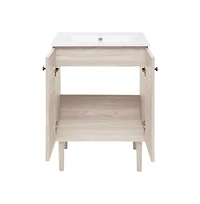 Swiss Madison Bron 24" Freestanding Bathroom Vanity in White Oak with Sink Top