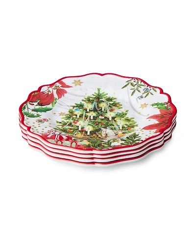 Certified International Santa's Delivery Melamine Salad Plates, Set of 4