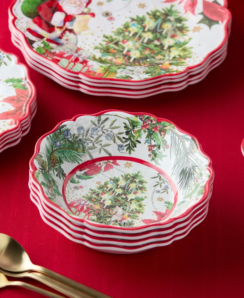 Certified International Santa's Delivery Melamine All Purpose Bowls, Set of 4