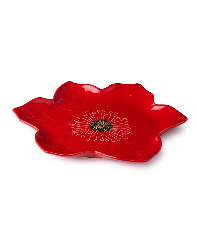 Certified International Festive Blooms Poinsettia 13" Platter