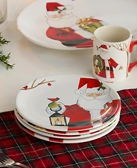 Certified International Santa Delight Dessert Plates, Set of 4