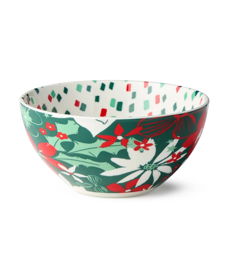 Certified International Holiday Spruce All Purpose Bowls, Set of 6