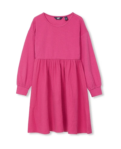 Lands' End Girls Long Sleeve Ribbed Dress