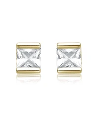 Sterling Silver Clear Cubic Zirconia Stud Earrings