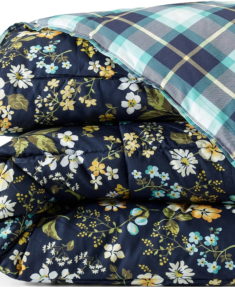 Lands' End 300 Thread Count Cotton Smooth Percale Printed Comforter