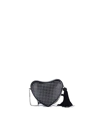 Pre-Owned Saint Laurent Small Love Heart Tassel Chain Bag Studded Leather