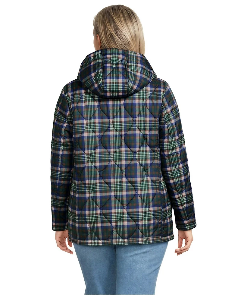 Lands' End Plus Print FeatherFree Quilted Insulated Jacket