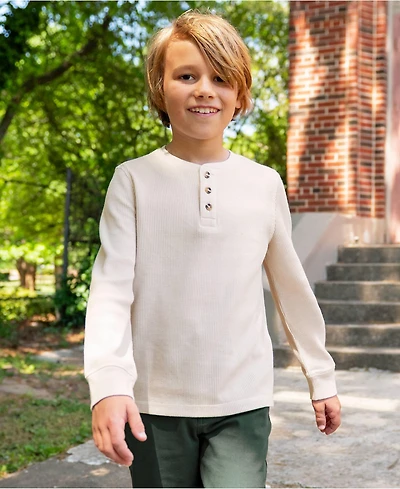 Lands' End Boys Long Sleeve Thermal Henley