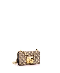 Pre-Owned Gucci Small Padlock Shoulder Bag Printed Gg Coated Canvas