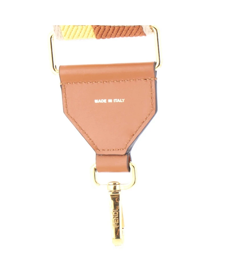 Pre-Owned Fendi Strap You Shoulder Strap Multicolor Zucca Canvas with Leather