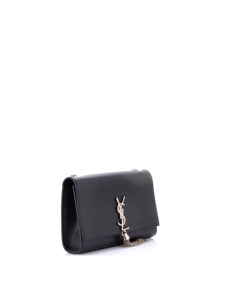 Pre-Owned Saint Laurent Classic Monogram Tassel Crossbody Bag Leather
