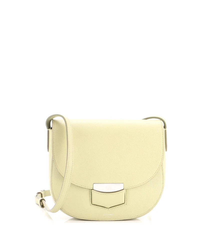 Pre-Owned Celine Small Trotteur Crossbody Bag Grainy Leather