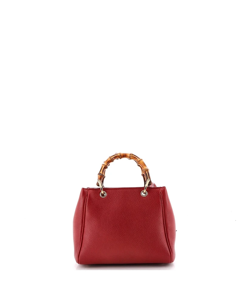 Pre-Owned Gucci Mini Bamboo Shopper Tote Leather