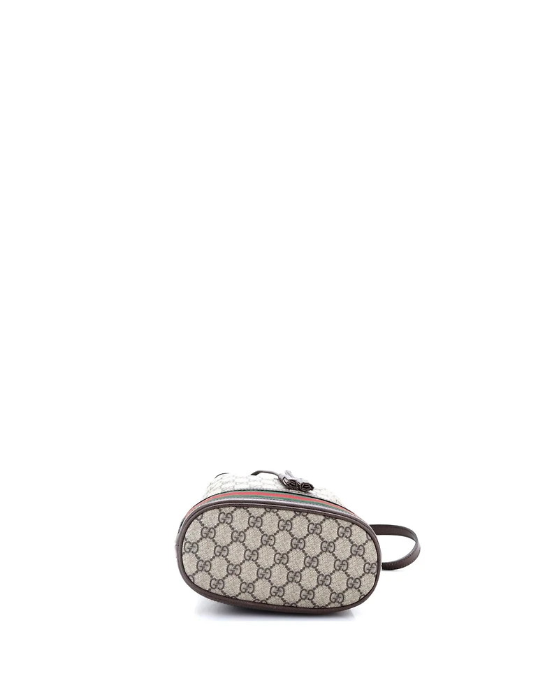 Pre-Owned Gucci Small Ophidia Bucket Bag Gg Coated Canvas