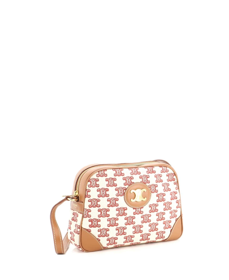 Pre-Owned Celine Small Camera Bag Triomphe Canvas