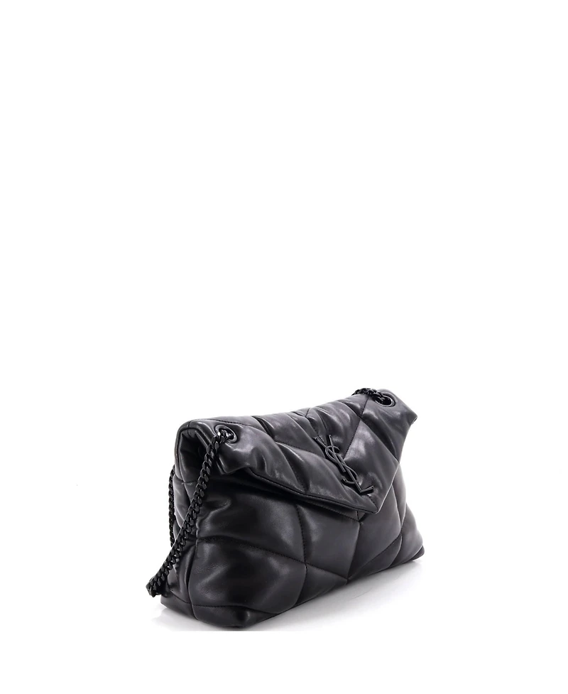 Pre-Owned Saint Laurent Small Loulou Puffer Shoulder Bag Quilted Leather