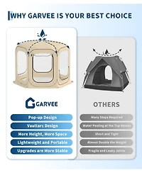 Maxsa 12 x 12 Ft Clear Bubble Tent for 8-10 People, All-Weather Pop-Up Shelter with Transparent Tpu Panels for Camping, Patio & Events