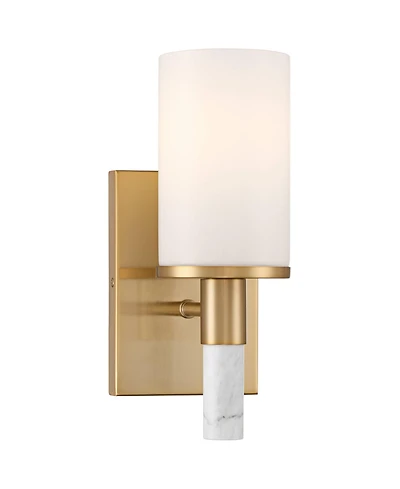 Possini Euro Design Possini Euro Lucius 11" High Soft Gold and White Marble Wall Sconce