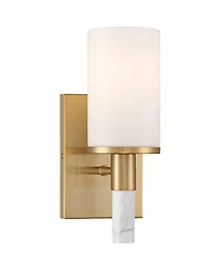 Possini Euro Design Possini Euro Lucius 11" High Soft Gold and White Marble Wall Sconce
