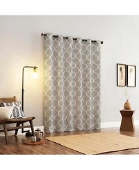 Sun Zero Tikal Woven Ogee Blackout Grommet Curtain Panel Pair