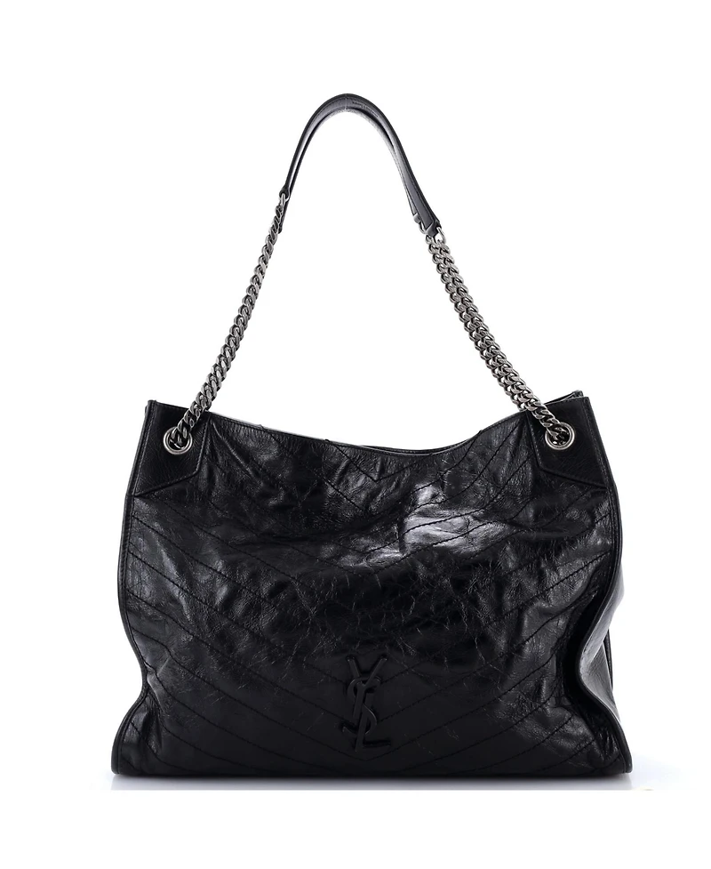 Pre-Owned Saint Laurent Large Niki Shopping Tote Matelasse Chevron Leather