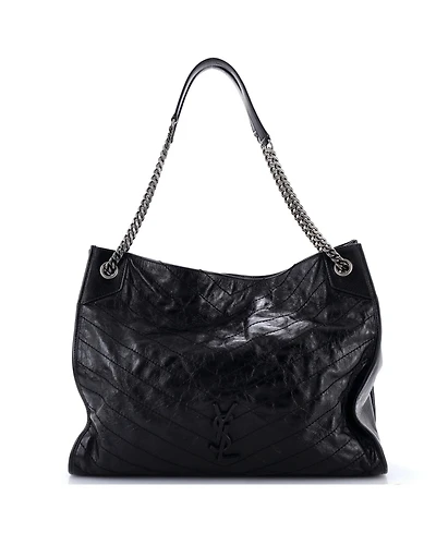 Pre-Owned Saint Laurent Large Niki Shopping Tote Matelasse Chevron Leather
