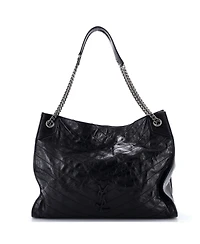 Pre-Owned Saint Laurent Large Niki Shopping Tote Matelasse Chevron Leather