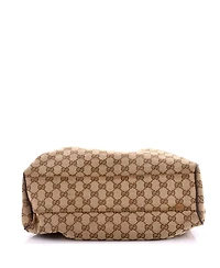 Pre-Owned Gucci Medium Sukey Tote Gg Canvas with Leather