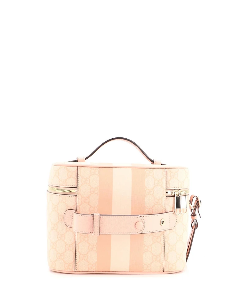 Pre-Owned Gucci Medium Savoy Beauty Case Gg Coated Canvas with Leather