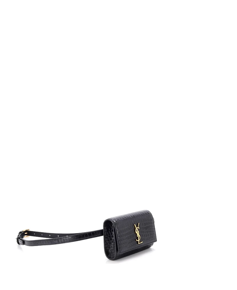 Pre-Owned Saint Laurent Mini Classic Monogram Kate Belt Bag Embossed Leather