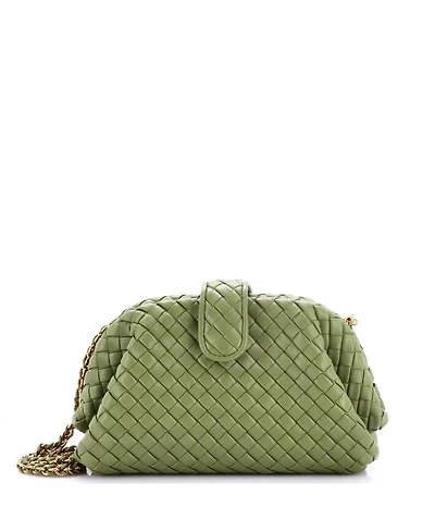 Pre-Owned Bottega Veneta Medium Lauren 1980 Clutch with Chain Intrecciato Nappa